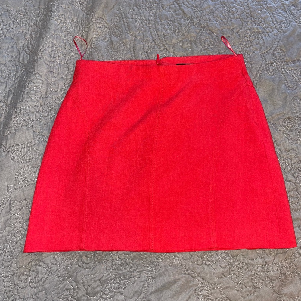 Pink Linen Skirt